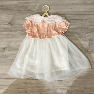 3T Toddler Girls Collared Dress Frilly Collar Tutu Mesh Skirt Princess Baby Girl